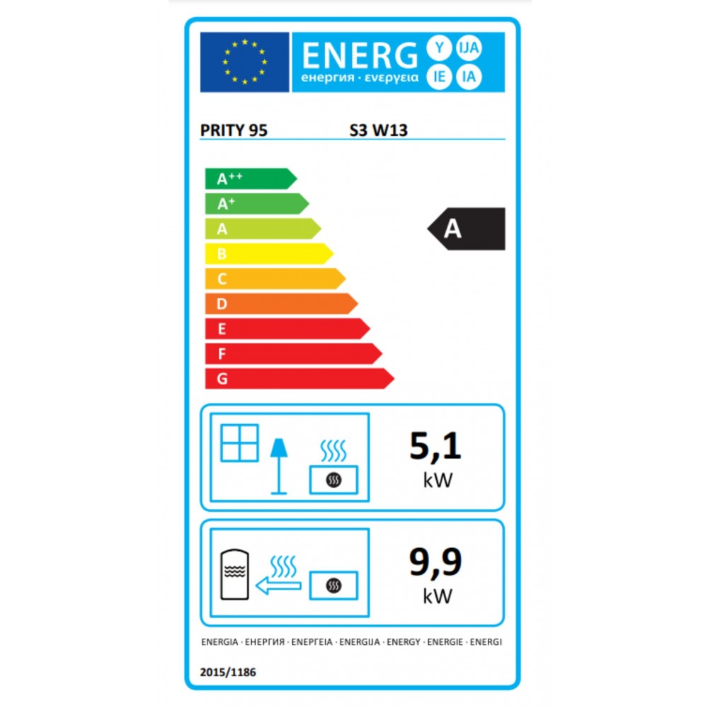 Kaminpliit veemantliga Prity S3 W13, 15kW, Logi | Kaminpliidid veemantliga | Kaminpliidid |