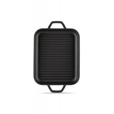 Ristkülikukujuline Kahe sangaga malmpann grill Hosse, 26x32cm - Hosse