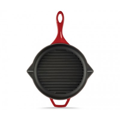 Emailitud malmist grillpann Hosse, Rubin, Ф28cm - Malmist grillpann