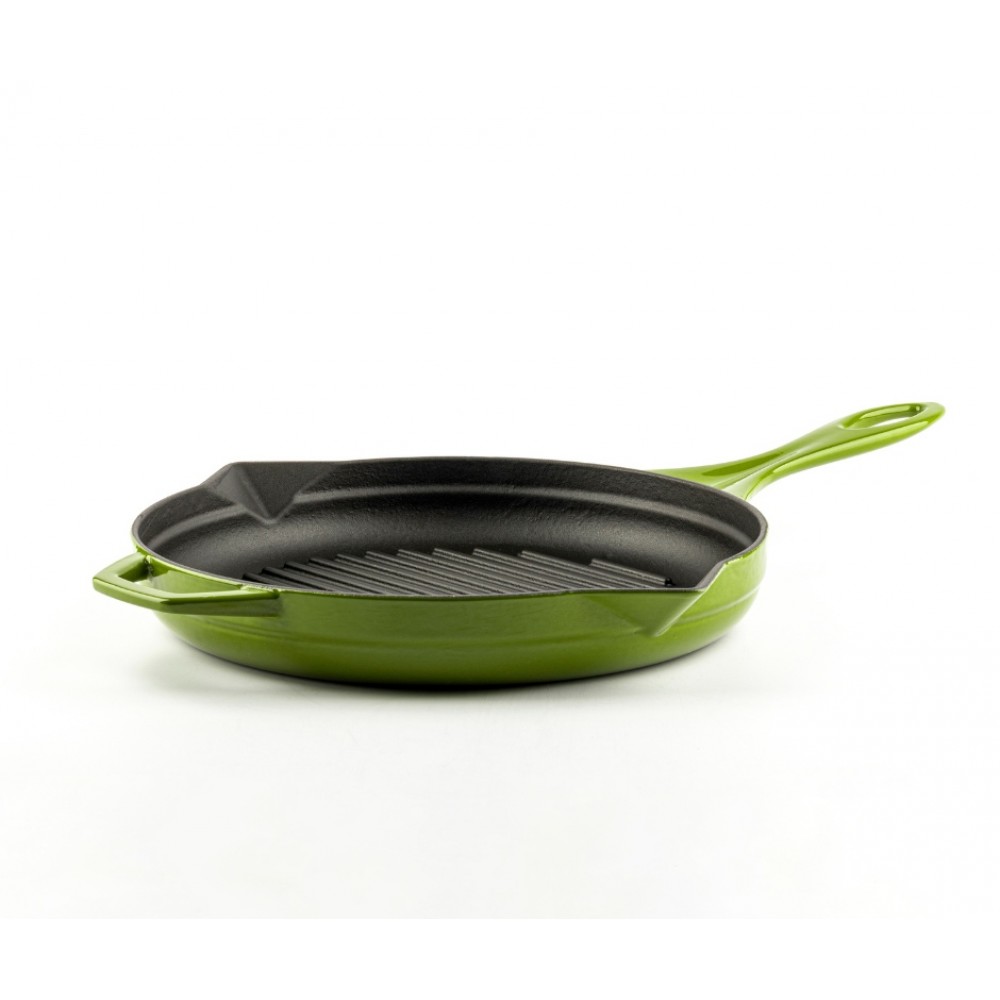 Emailitud malmist grillpann Hosse, Bamboo, Ф24cm