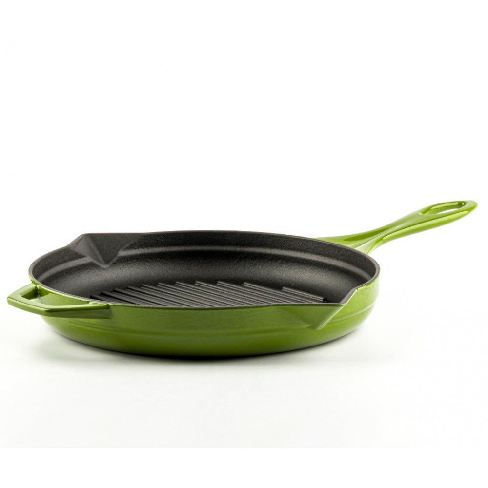 Emailitud malmist grillpann Hosse, Bamboo, Ф28cm