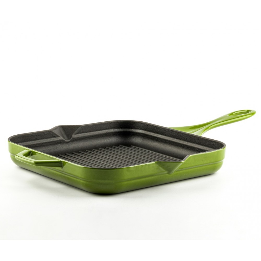 Emailitud malmist grillpann Hosse, Bamboo, 28x28cm