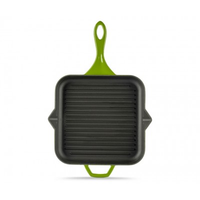 Emailitud malmist grillpann Hosse, Bamboo, 28x28cm - Malmist grillpann