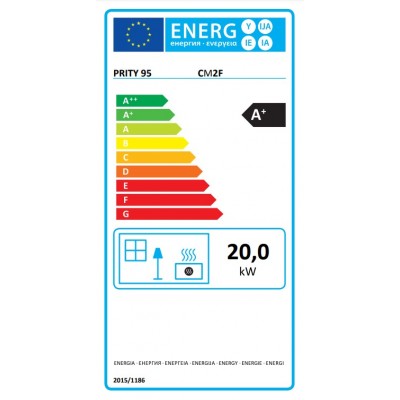Puidupõletusega kamin Prity CM2F, 20 kW - Prity