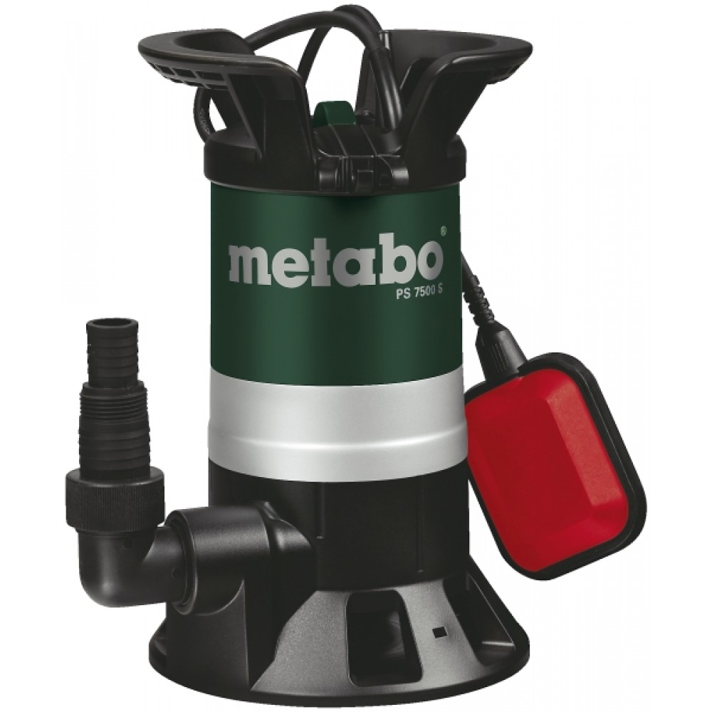 Drenaažipump Puhta ja musta vee jaoks Metabo PS 7500 S, 1 1/4", võimsus 450 W, tõstekõrgus 5 m | Sukelpump | Veepump |