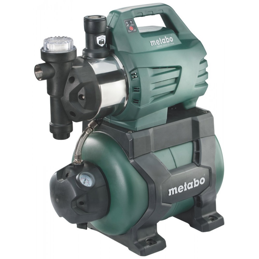 Ühefaasiline hüdrofoorveepump METABO HWWI 3500/25 INOX, võimsus 1100 W, vooluhulk 3500 l/h, paagi maht 24 L, tõstekõrgus 45 m | Hüdrofoor Pump | Veepump |