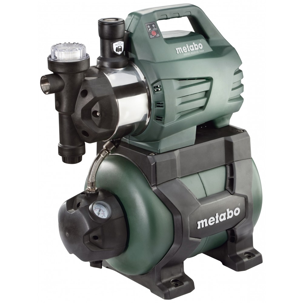 Ühefaasiline hüdrofoorveepump METABO HWWI 4500/25 Inox, võimsus 1300 W, vooluhulk 4500 l/h, tõstekõrgus 48 m, paagi maht 24 L | Hüdrofoor Pump | Veepump |