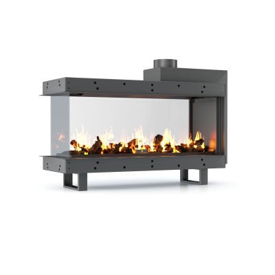 Gaasikamin Velmora Fire GAS 3SIDE 100, 8.2kW - 10.2kW - Kaminad