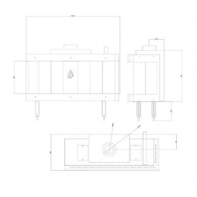Gaasikamin Velmora Fire GAS CORNER 100, 10.2kW - Kaminad