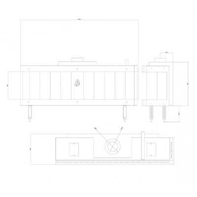 Gaasikamin Velmora Fire GAS CORNER 150, 13kW - Kaminad