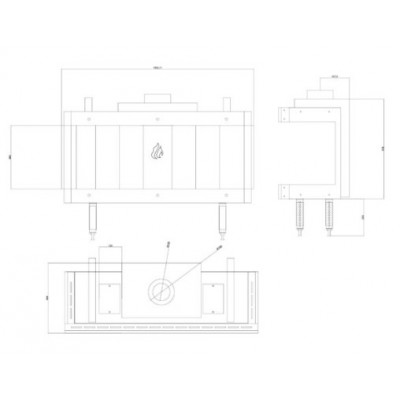 Gaasikamin Velmora Fire GAS PANORAMA 100, 10.2kW - Kaminad