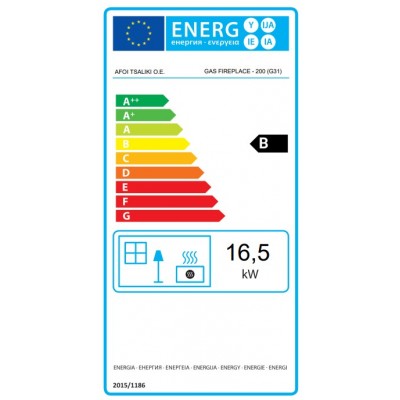 Gaasikamin Velmora Fire GAS TUNNEL 200, 17kW - Kaminad