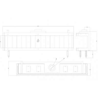Gaasikamin Velmora Fire GAS PANORAMA 200, 17kW - Kaminad