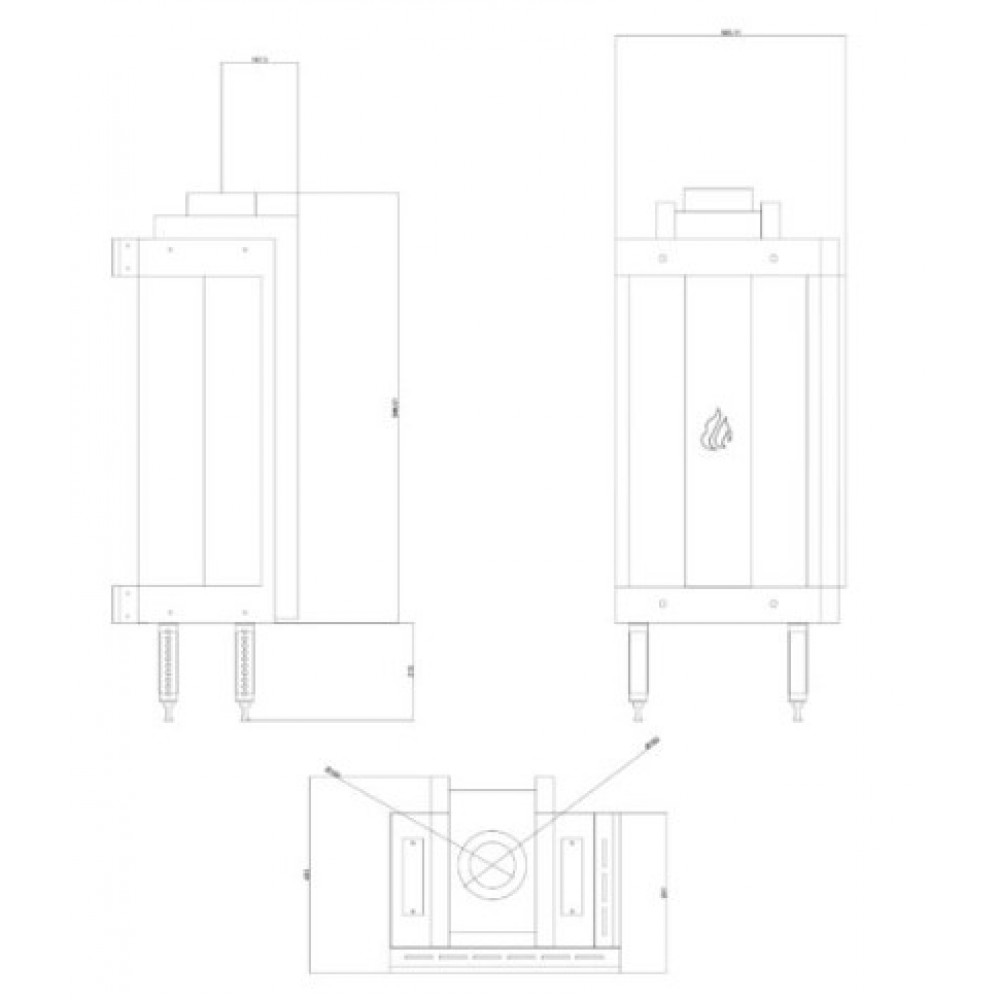 Gaasikamin Balkan Energy GAS STANDING CORNER, 3.9kW - 6.0kW | Gaasikaminad | Kaminad |