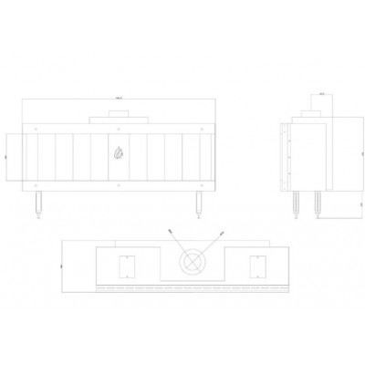 Gaasikamin Velmora Fire GAS STRAIGHT 150, 13kW - Kaminad