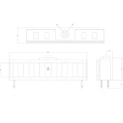 Gaasikamin Velmora Fire GAS STRAIGHT 200, 17kW - Kaminad