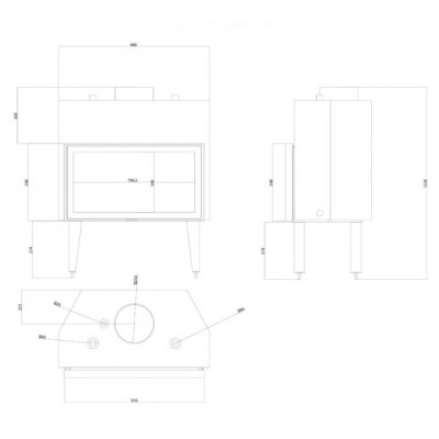 Veesärgiga kaminasüdamik Velmora Fire ATS STABLE HYDRO 900, 32.2kW - Kaminad