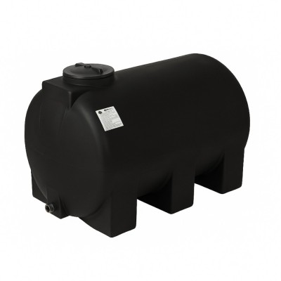 Drinking water storage tank MAVIL, cylindrical horizontal 1500 L (black) - MAVIL