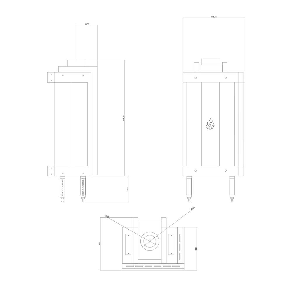 Gaasikamin Balkan Energy GAS STANDING CORNER, 3.9kW - 6.0kW | Gaasikaminad | Kaminad |