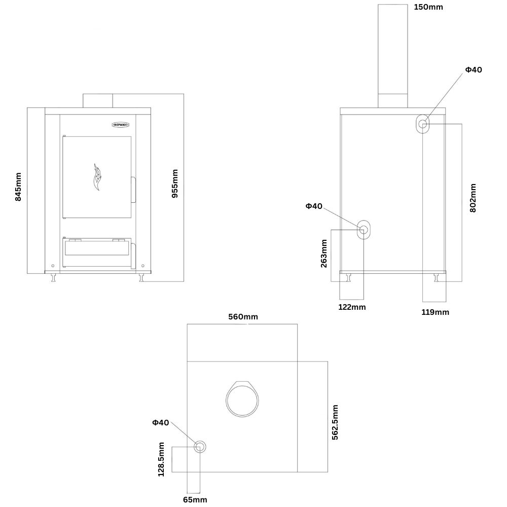 Puidukatel / tahkeküttekatel Balkan Energy ATS HYDRO, 20 kW | Puidukatlad / Tahkeküttekatel |  |