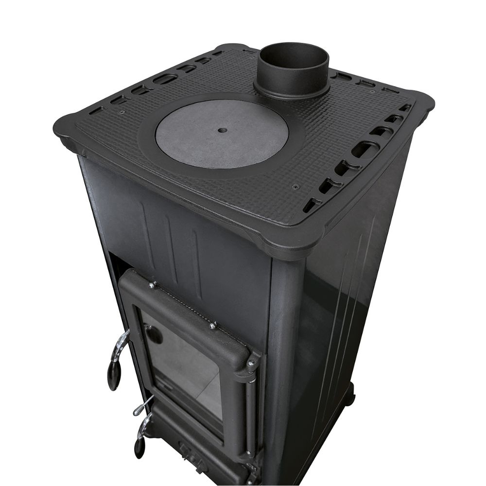 Itaalia kaminpliit / puupliit pliidiplaadiga La Nordica Emiliana, must, 6.5kW | Puuküttega pliidid |  |