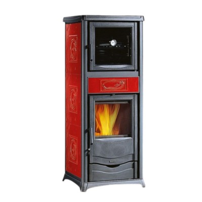 Itaalia kaminpliit / puupliit La Nordica Rossella Plus Forno Evo, punane, 9.4kW - Itaalia puuküttega pliidid ja kaminad