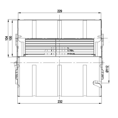 Tsentrifugaalventilaator EBM pelletikahjudele Edilkamin, Karmek One ja teised, vooluhulk 590 m³/h - EBM