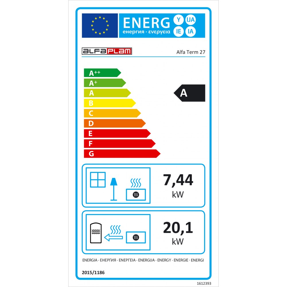 Puuküttega veesärgiga pliit Alfa Plam Alfa Term 27 Valge,27.56kW | Veesärgiga pliidid | Puit |