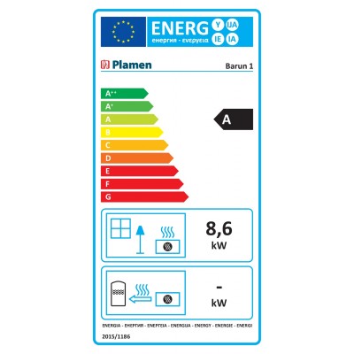 Kaminasüdamik Plamen Barun 1, Soojusvõimsus 8.6kW - Kaminad