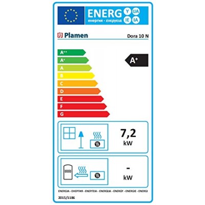 Kaminpliit / puupliit Plamen Dora 10N roheline, 7.2kW - Plamen