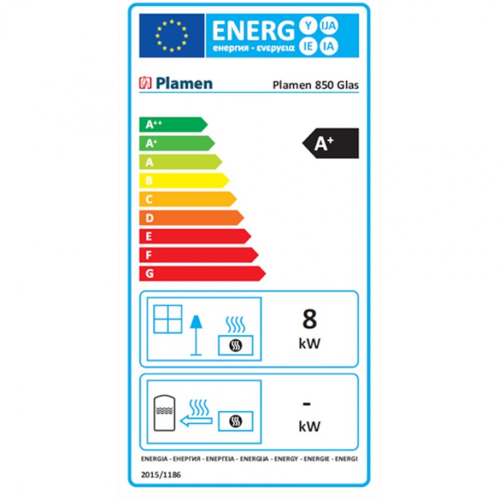 Puuküttega pliit Plamen 850 Glas N, 8kW | Puit |  |