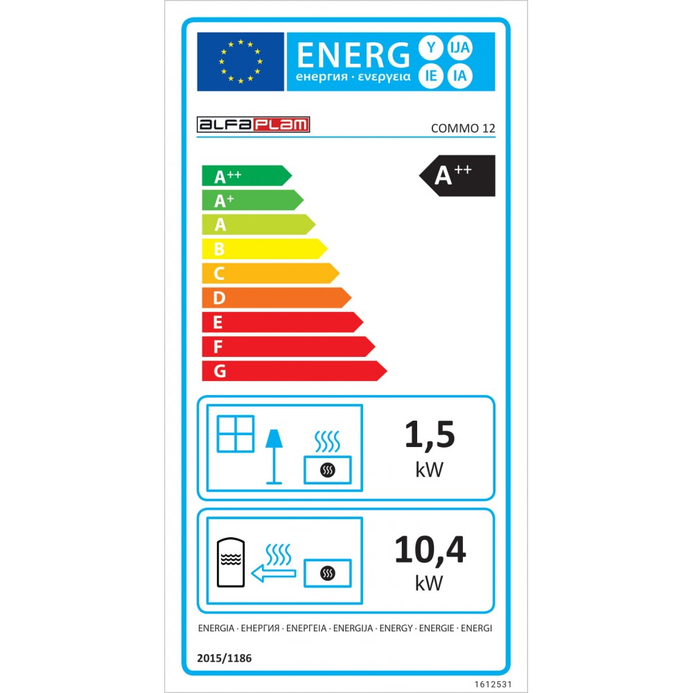 Pelletikamin veemantliga Alfa Plam Commo 12, Elevandiluu, 12 kW | Pelletikaminad veemantlitega | Pelletikaminad |