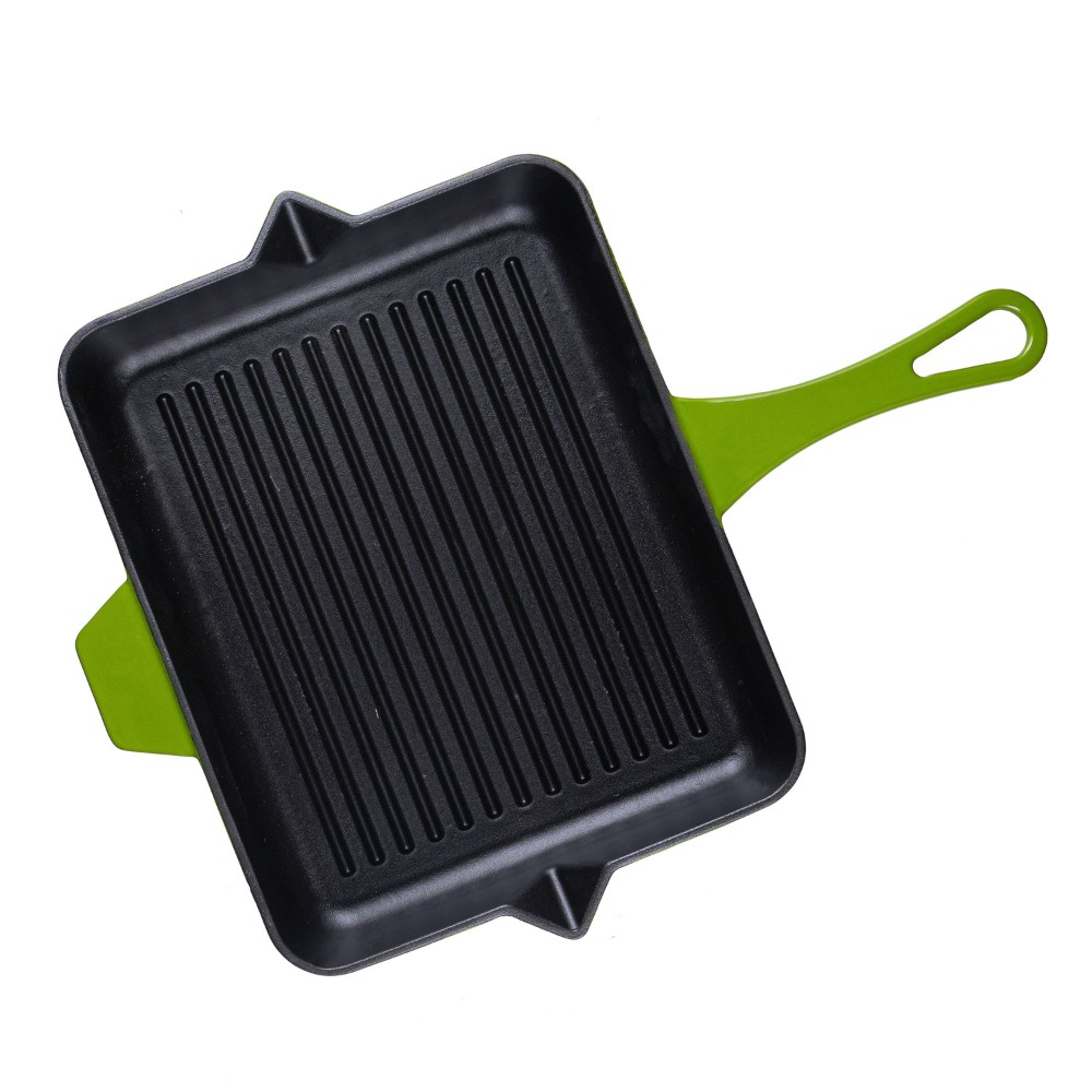 Emailitud malmist grillpann Hosse, Bamboo, 26x32cm | Malmist grillpann | Malmpann |