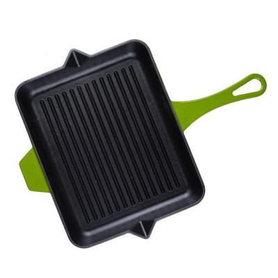 Emailitud malmist grillpann Hosse, Bamboo, 26x32cm - Malmist grillpann