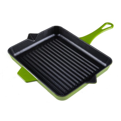 Emailitud malmist grillpann Hosse, Bamboo, 26x32cm - Malmist grillpann