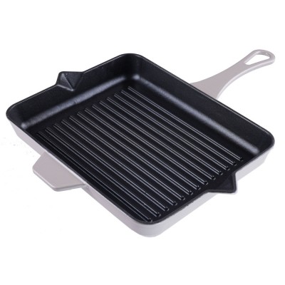 Emailitud malmist grillpann Hosse, Ivory, 26x32cm - Malmist grillpann