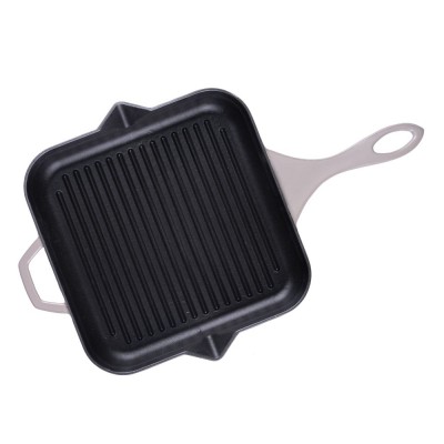 Emailitud malmist grillpann Hosse, Ivory, 28x28cm - Malmist grillpann