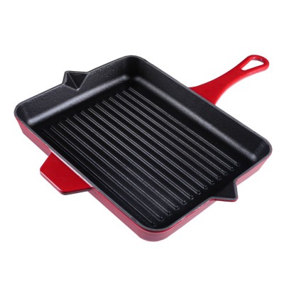 Emailitud malmist grillpann Hosse, Rubin, 26x32cm - Malmist grillpann