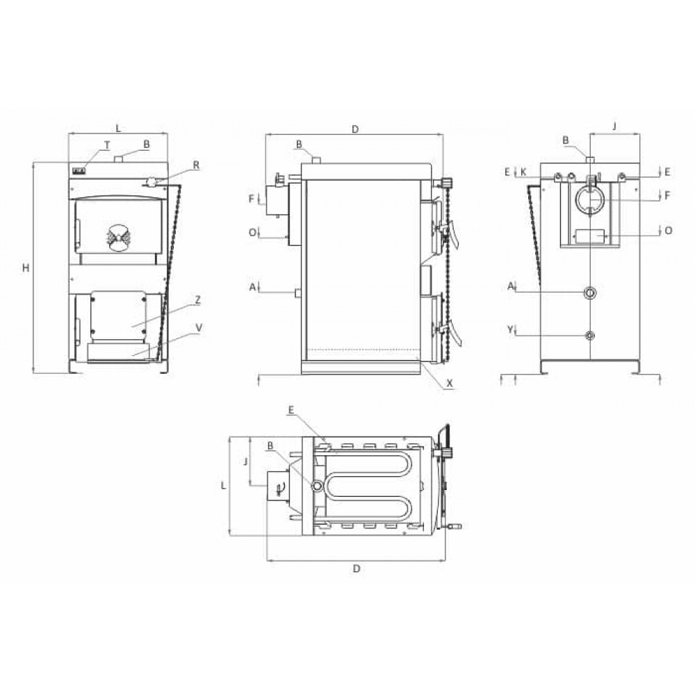 Puidukatel / tahkeküttekatel BURNiT NWB 25, 20 kW | Puit |  |