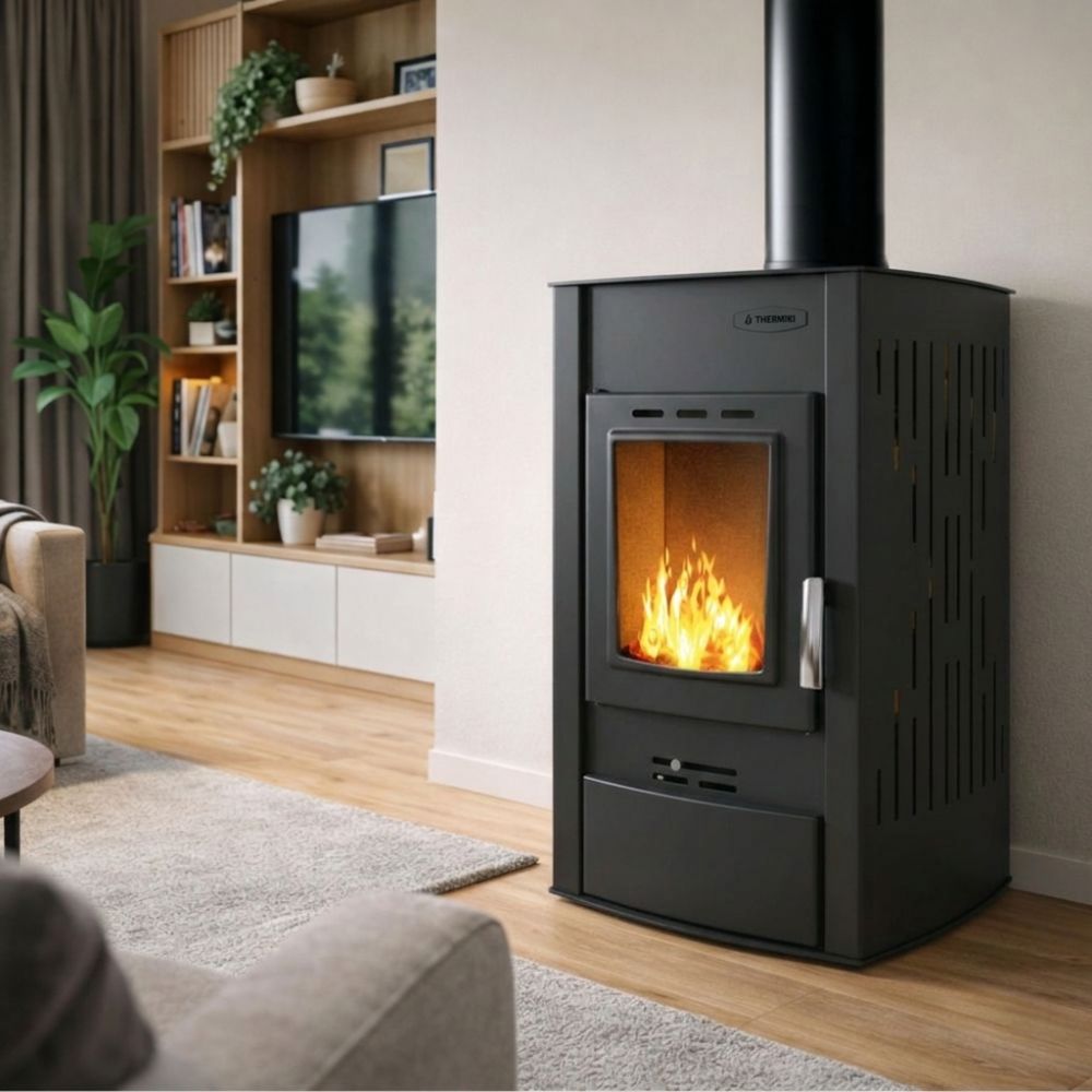 Veesärgiga kamin Velmora Fire ATS HYDRO must, 25kW | Veesärgiga kaminad | Kaminpliidid / Puupliidid |