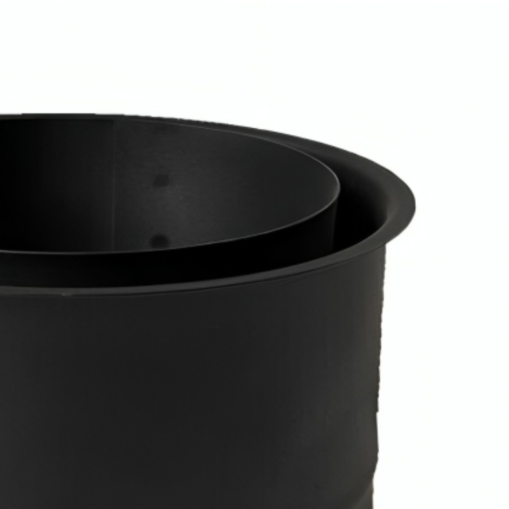 Kahekordne suitsutoru rosett MK NERO, Teras, Must, 115mm, Ø130 | Kamina suitsutoru | Korstnad |