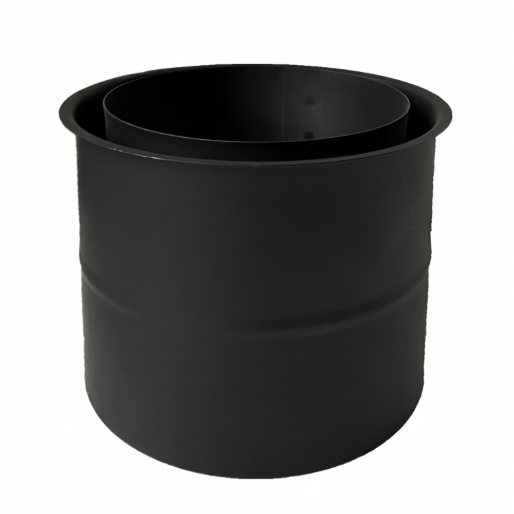 Kahekordne suitsutoru rosett MK NERO, Teras, Must, 115mm, Ø130 | Kamina suitsutoru | Korstnad |