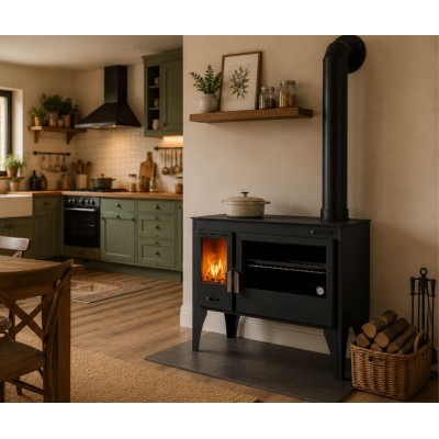 Puuküttega pliit Velmora Fire ATS ΜΑSΙΝΑ PLUS 500, 11.2kW - Puuküttega pliidid