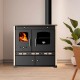 Puuküttega pliit Prometey Perfect Eco Lux parema lõõriga, elevandiluust, 7.5kW | Puuküttega pliidid |  |