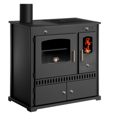 Puuküttega pliit Prometey Perfect Eco vasaku lõõriga, 7kW - Puuküttega pliidid