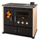 Puuküttega pliit Prometey Perfect Practik Lux, elevandiluu, parem lõõr, 9.5kW | Puuküttega pliidid |  |