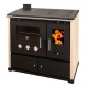 Puuküttega pliit Prometey Perfect Practik Lux, elevandiluu, vasak lõõr, 9.5kW | Puuküttega pliidid |  |