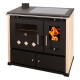 Puuküttega pliit Prometey Perfect Practik Lux keraamilise pliidiga, vasak suri, elevandiluu, 9.5kW | Puuküttega pliidid |  |
