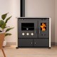 Puuküttega pliit Prometey Perfect Practik Lux keraamilise pliidiga, vasak suri, elevandiluu, 9.5kW | Puuküttega pliidid |  |