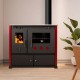 Puuküttega pliit Prometey Perfect Practik Lux parema lõõriga, Burgundia, 9.5kW | Puuküttega pliidid |  |